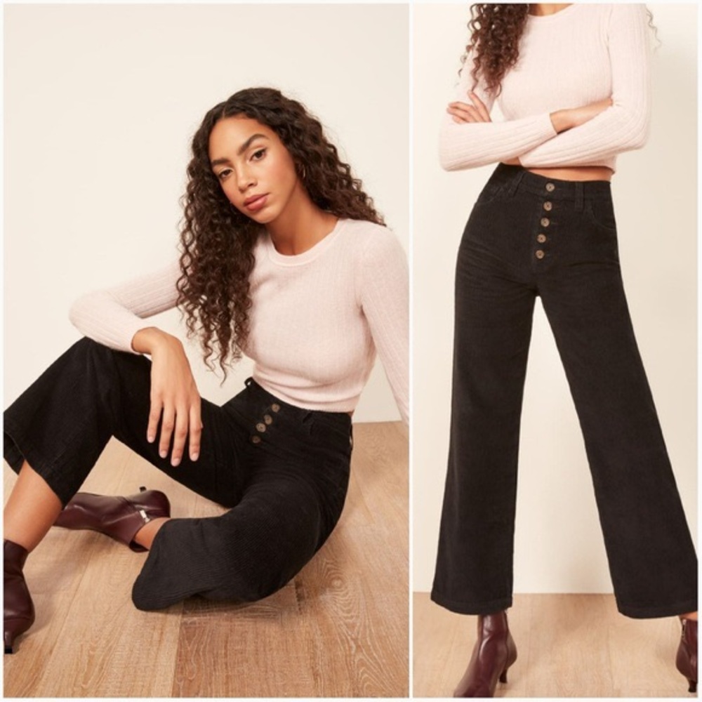 •REFORMATION• Austin Corduroy Button-up Crop Pant